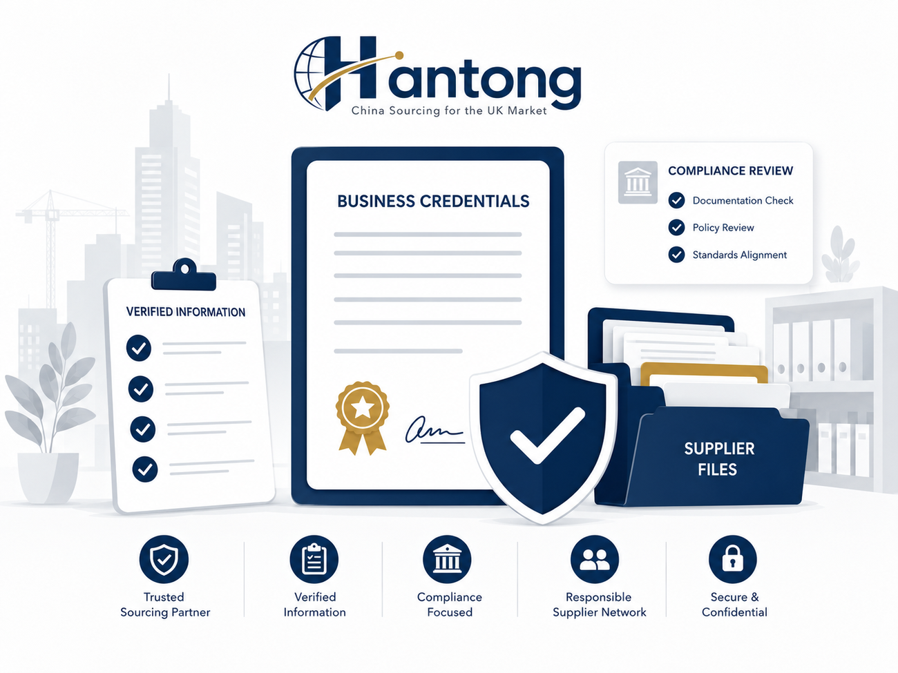 Business credentials illustration